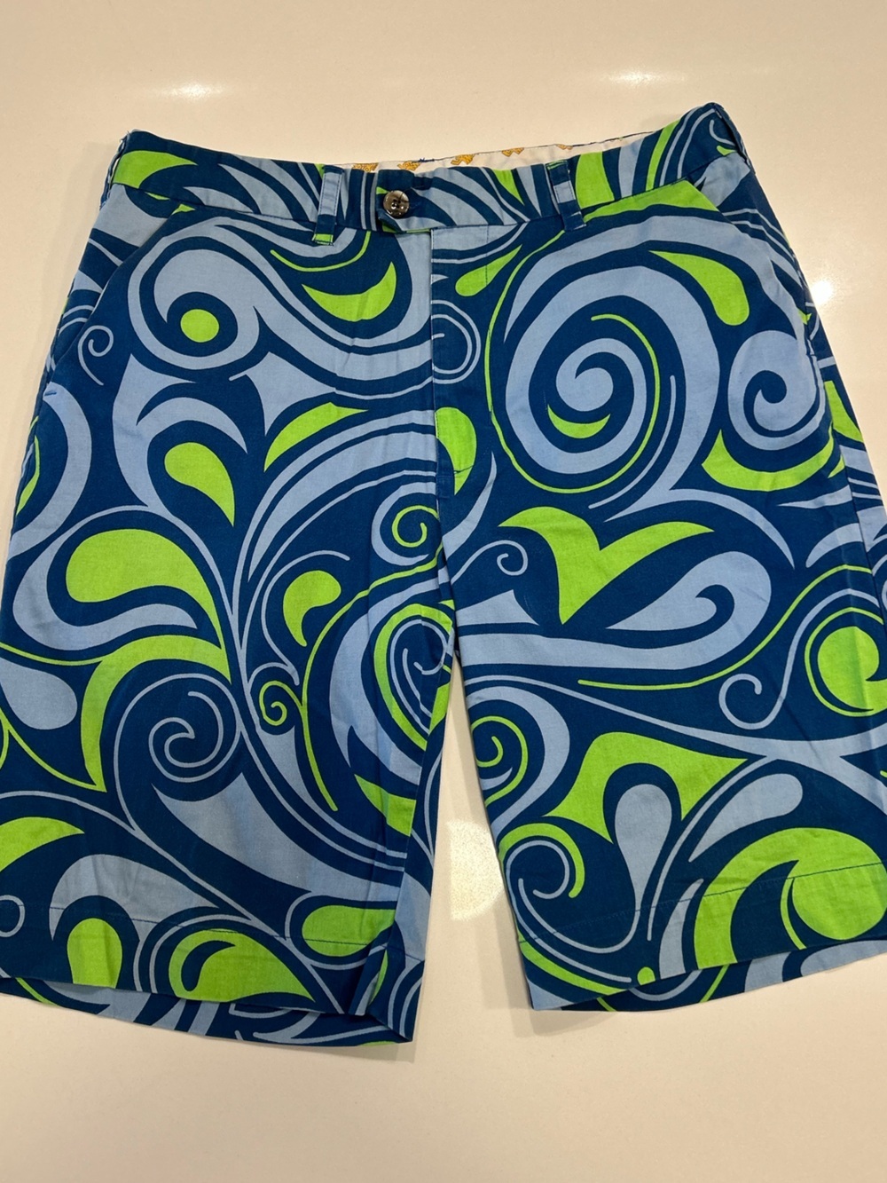 Men’s LOUDMOUTH Heritage Golf Short, Splash Swirl, EUC, size 36